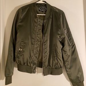 Navy Green Bomber Jacket